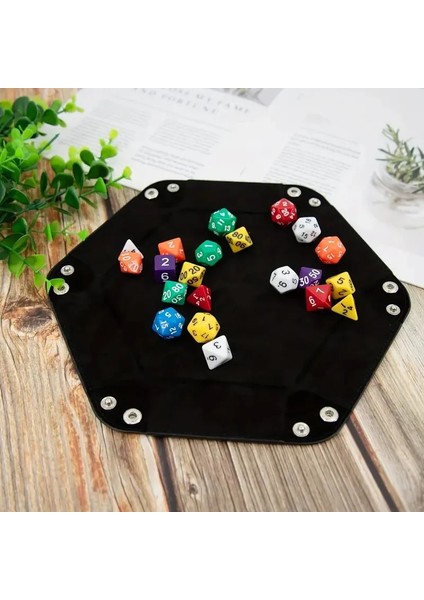 Adet Altıgen Kadife Kumaş Zar Tahtası Rpg Dnd ve Masa Oyunları Gibi Çeşitli Masa Oyunları Için Katlanabilir Saklama Tepsisi (Yurt Dışından) fırsatları