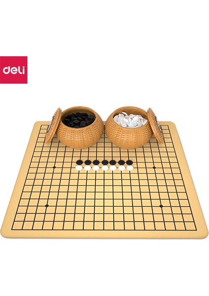 Deli 6739 Go Satranç Seti Siyah Beyaz Satranç Taşları Başlangıç Seviyesi Çocuklar Öğrenciler Yarışma Eğitim Satranç Oyunu (Yurt Dışından) fiyatları