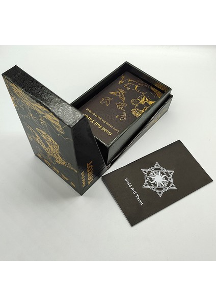 Yeni Plastik Rider Waite Tarot Sıcak Damgalama Altın Varak Tarot Zarif Tahta Oyunu Kehanet Kartları Koleksiyon Için (Yurt Dışından)