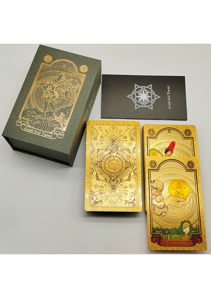 Yeni Plastik Rider Waite Tarot Sıcak Damgalama Altın Varak Tarot Zarif Tahta Oyunu Kehanet Kartları Koleksiyon Için (Yurt Dışından) modelleri