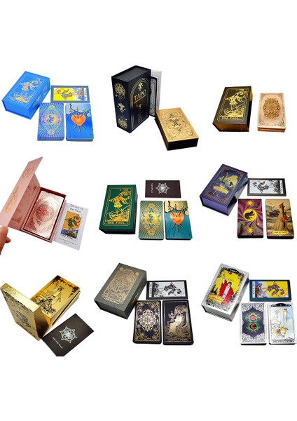 Yeni Plastik Rider Waite Tarot Sıcak Damgalama Altın Varak Tarot Zarif Tahta Oyunu Kehanet Kartları Koleksiyon Için (Yurt Dışından) fırsatları