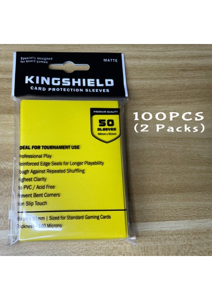 Kıngshıeld 66X91MM 100 Adet Mat Renkli Standart Boyut Büyülü Kart Kovanları Tcg Ticaret Koruyucu Tarot Tahta Oyunları Kapağı Pkm (Yurt Dışından) fırsatları