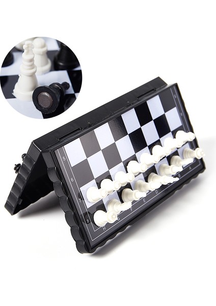 Set Plastik Mini Uluslararası Satranç Katlanır Manyetik Satranç Tahtası Tahta Oyunu Taşınabilir Ev Açık Hava Çocuk Oyuncakları Hafif (Yurt Dışından) fiyatları