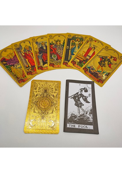 Yeni Plastik Rider Waite Tarot Sıcak Damgalama Altın Varak Tarot Zarif Tahta Oyunu Kehanet Kartları Koleksiyon Için (Yurt Dışından) fiyatları