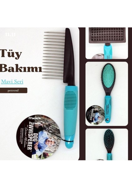 Dog Whisperer Keçe Açıcı Köpek Tarağı Mavi modelleri