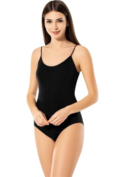 2'li Avantajlı Paket 6001 Kadın Ip Askılı Çıtçıtlı Body