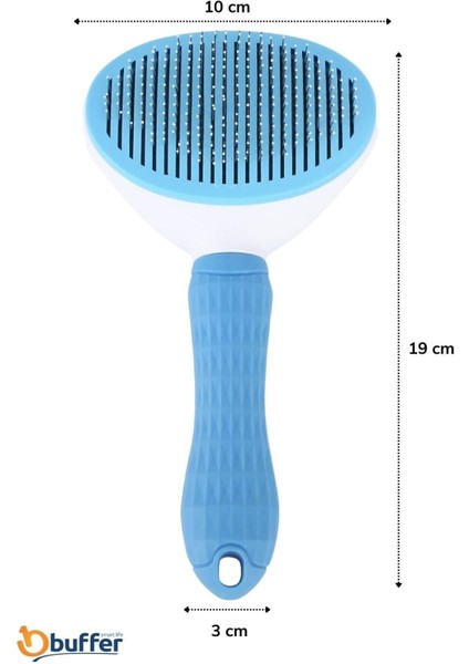 ® Kedi Köpek Tüy Toplayıcı Kendini Temizleyebilen Ergonomik Saplı Kullanımı Tarak Mavi fırsatları