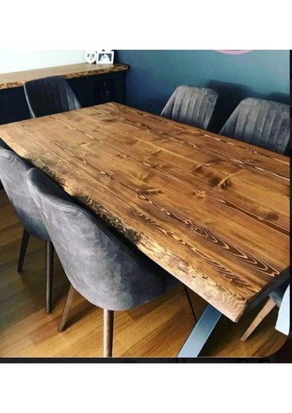 Ahşap Kütük Masa Tablası Ayaklar Hariç (Sadece Tabla )