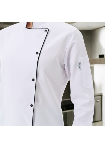 Chefpro Elite Şef Ceketi Kadın Beyaz Alpaka Aşçı Kıyafeti modelleri