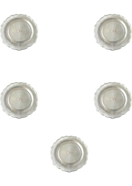 Plastik Sert Mika Şeffaf Tabak - Parti Sunum Yemek Tabağı - Yuvarlak - 26 cm . - 6 Adetlik 5 Paket
