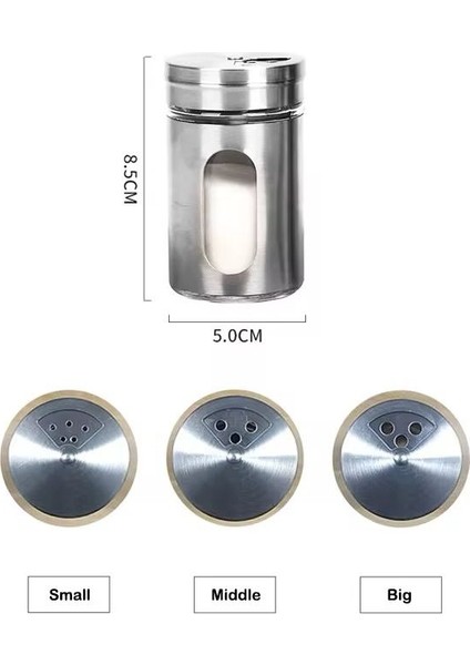 2'li Metal Kaplamalı Cam Tuz-Biber Baharat Kabı fırsatları