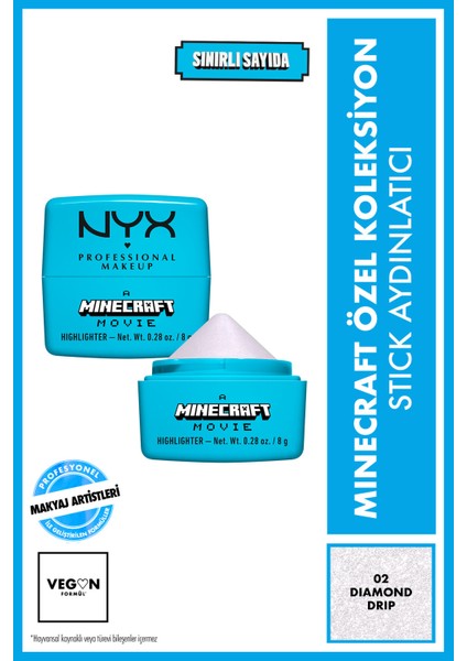Minecraft Özel Koleksiyon Stick Highlighter - 02 Diamond Drip