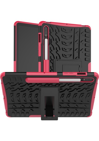 Samsung Galaxy Tab S7 T870 / T875 Lastik Doku Kılıfı (Pink) (Yurt Dışından)