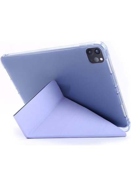 IPAD Pro Için Çok Katlanır Pu + Tpu Kılıf 12.9 2021 (Purple) (Yurt Dışından) modelleri