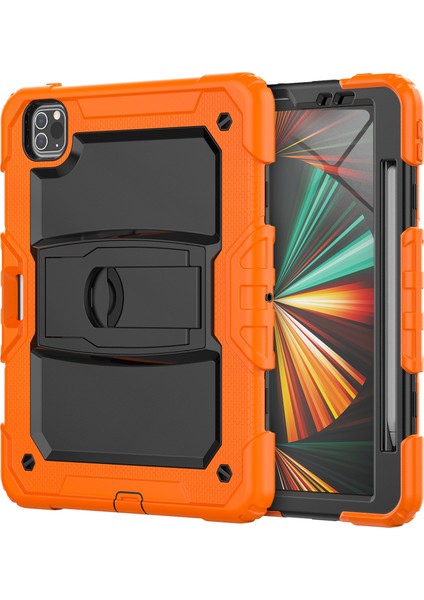 Silicone + Pc Tablet Case For iPad Pro 11 2021 / 2020 / 2018 (Turuncu) (Yurt Dışından)