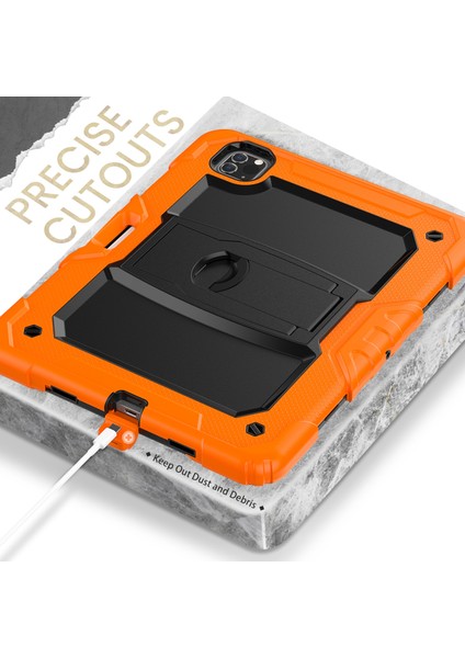 Silicone + Pc Tablet Case For iPad Pro 11 2021 / 2020 / 2018 (Turuncu) (Yurt Dışından) fırsatları