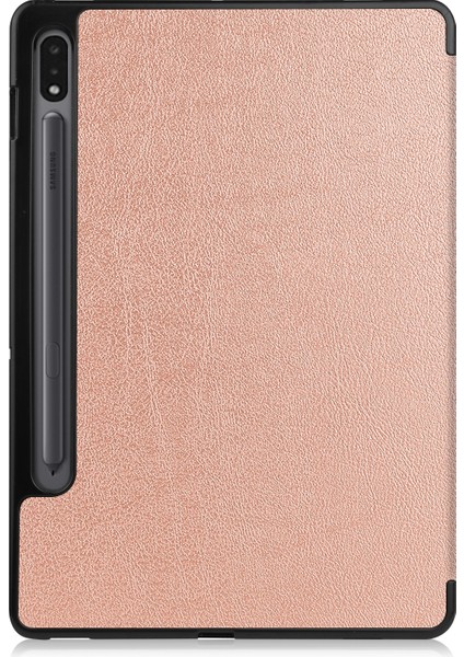 Three-Folding Tpu Tablet Case For Samsung Galaxy Tab S8 (Rose Gold) (Yurt Dışından) modelleri