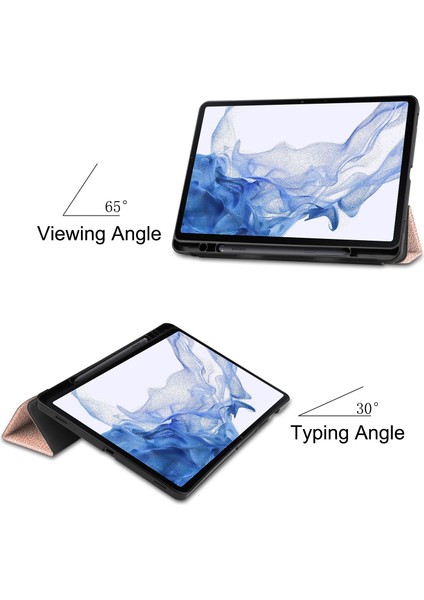 Three-Folding Tpu Tablet Case For Samsung Galaxy Tab S8 (Rose Gold) (Yurt Dışından) fırsatları