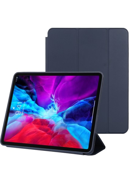 IPAD Pro Için Deri Kılıf 12.9 (2020/2021) (Dark Blue) (Yurt Dışından)