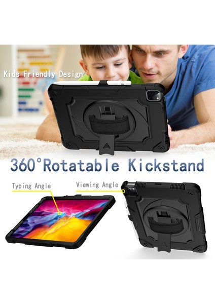 Ipad Air Için Silikon+Pc Kılıfı (2020) 10.9 / Pro 11 (2020) (Siyah) (Yurt Dışından) modelleri