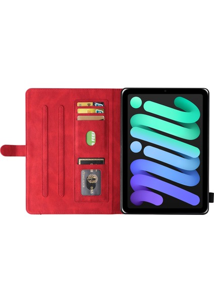 Ipad Mini 6 Için Çift Renkli Ekleme Deri Kasa (Kırmızı) (Yurt Dışından) fırsatları