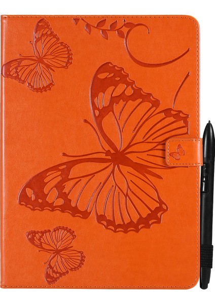 Ipad Mini 6 Için Baskı Baskı Kebek Desen Pu Kılıfı (Turuncu) (Yurt Dışından) fiyatları