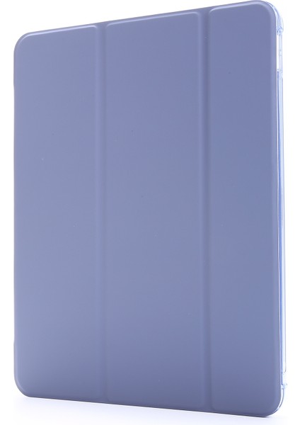 IPAD Pro Için 3 Katlı Pu + Tpu Kılıf 12.9 2021 (Purple) (Yurt Dışından)