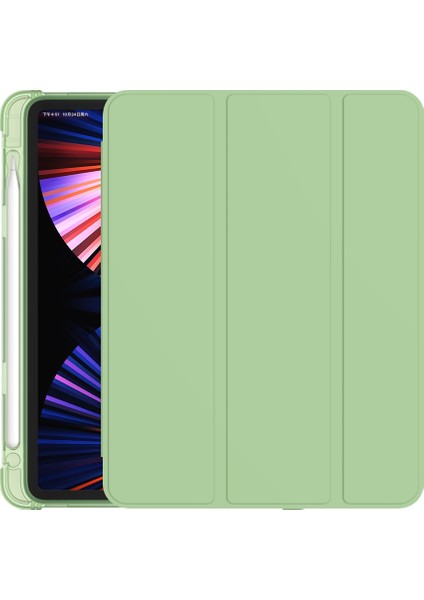 IPAD Pro 11 2020/2021 Için 3 Katlı Pu Kılıf (Green) (Yurt Dışından)