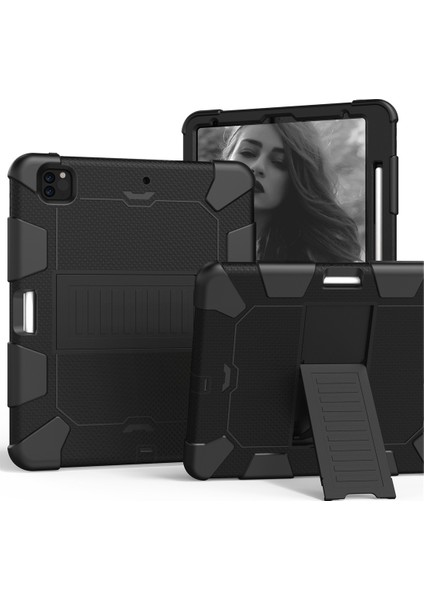 For iPad Pro 12.9 (2018) / (2020) Silicone Protective Case (Black) (Yurt Dışından)