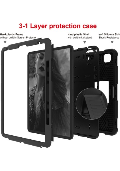 For iPad Pro 12.9 (2018) / (2020) Silicone Protective Case (Black) (Yurt Dışından) fiyatları