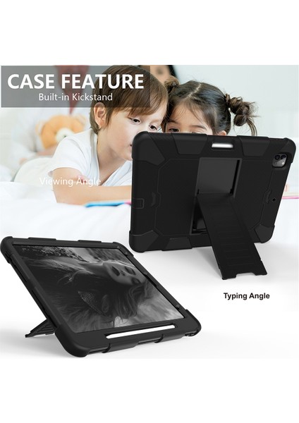 For iPad Pro 12.9 (2018) / (2020) Silicone Protective Case (Black) (Yurt Dışından) modelleri