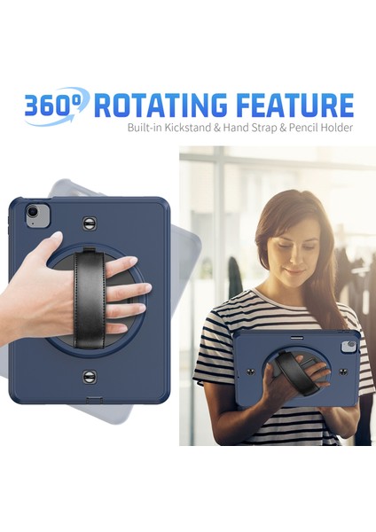 Ipad iPad Air 2020 10.9 Için Tpu + Pc Tablet Kılıfı (Lacivert) (Yurt Dışından) fırsatları