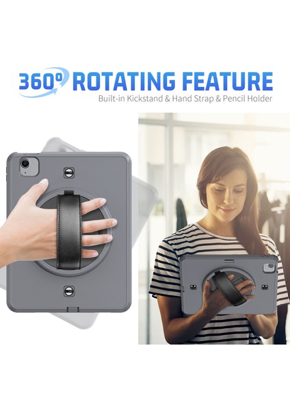 Ipad iPad Air 2020 10.9 Için Tpu + Pc Tablet Kılıfı (Gri) (Yurt Dışından) fırsatları