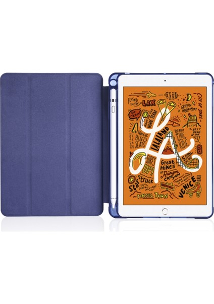 Ipad Mini 5 / Mini 4 Deri Kılıf Için (Dark Blue) (Yurt Dışından)