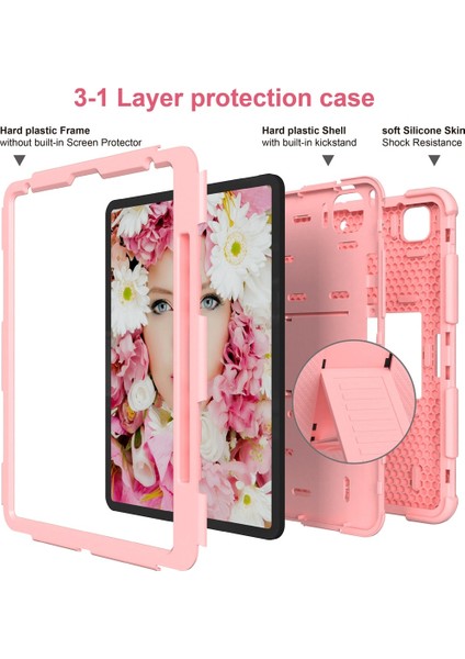For iPad Pro 12.9 (2018) / (2020) Silicone Protective Case (Rose Gold) (Yurt Dışından) fiyatları
