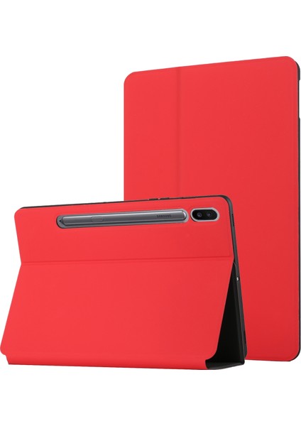 Çift Katlanır Kılıf Samsung Galaxy Tab S7 SM-T870 / T875 (Red) (Yurt Dışından)
