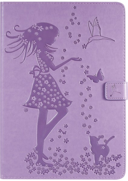 Ipad Hava Için Deri Kılıf (2019) (Purple) (Yurt Dışından)