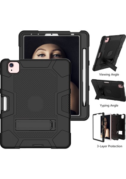 Ipad Air Için Tutucu ile Kasa (2020) 10.9 Inç (Siyah) (Yurt Dışından) fırsatları