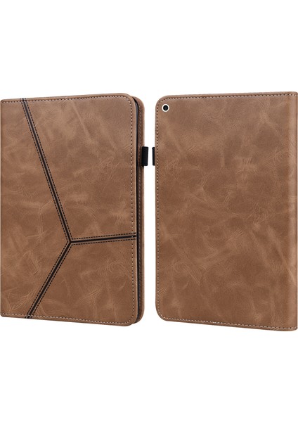 Ipad 5/6/7/8 2017 Için Düz Renkli Kasa (Kahverengi) (Yurt Dışından)