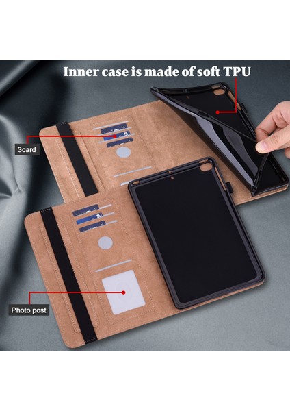Ipad 5/6/7/8 2017 Için Düz Renkli Kasa (Kahverengi) (Yurt Dışından) modelleri