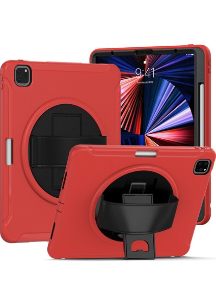 Pc + Tpu Kılıfı Için iPad Pro 12.9 2021 (Red) (Yurt Dışından)