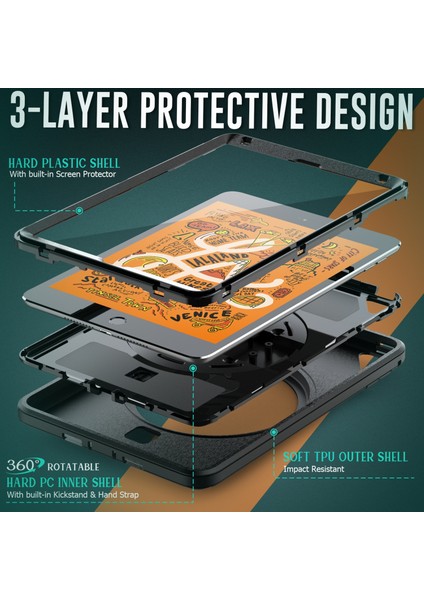 IPAD Mını 2019 / Mını 4 Için Tpu + Pctablet Kılıfı (Black) (Yurt Dışından) fırsatları