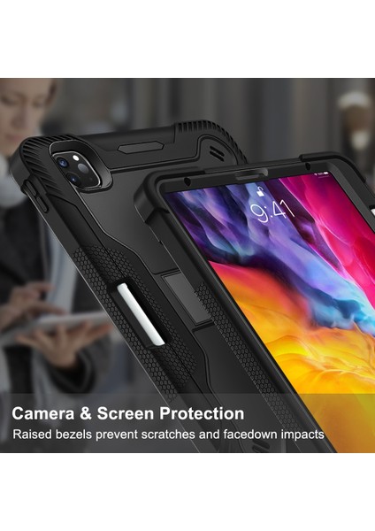 IPAD Pro 11 Inç Için Silikon + Pc Kılıfı (Black) (Yurt Dışından) modelleri