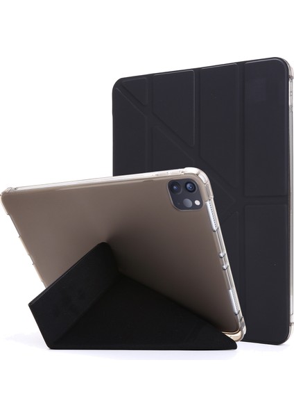 IPAD Pro 11 2021 Için Çok Katlanır Pu + Tpu Kılıfı (Black) (Yurt Dışından)