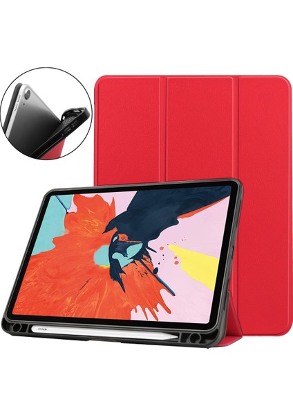 Ipad Air 2020 10.9 Deri Kasa Için (Kırmızı) (Yurt Dışından)