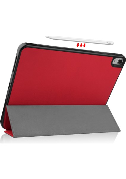 Ipad Air 2020 10.9 Deri Kasa Için (Kırmızı) (Yurt Dışından) indirimleri