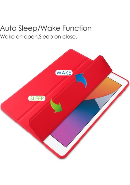 Şeffaf Akrilik + Tpu + Pu Kılıf ipad 10.2 2021/2020/2019 (Red) (Yurt Dışından) fiyatları