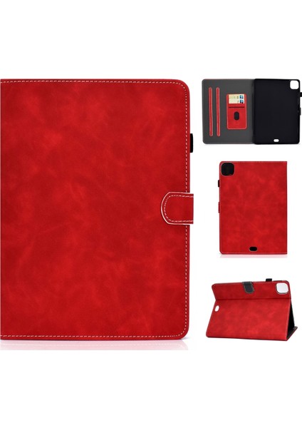 Ipad Air 2020 10.9 Deri Kasa Için (Kırmızı) (Yurt Dışından)