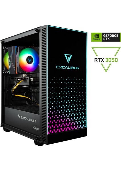 Excalibur E65H.147F-BF50X-0HC Intel Core i7-14700F 16GB RAM 1TB NVME SSD RTX3050 Freedos