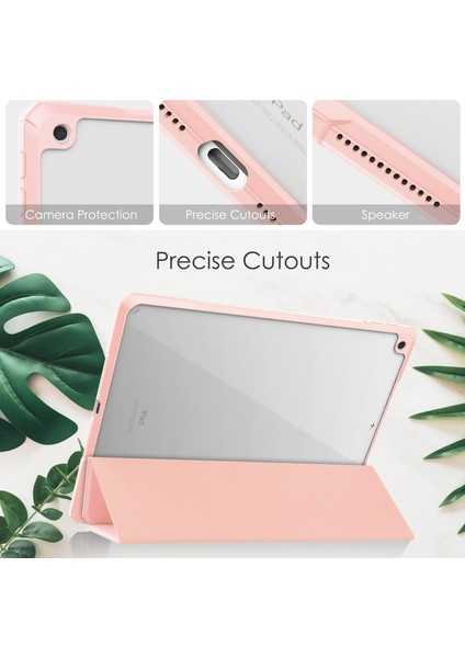 Şeffaf Akrilik + Tpu + Pu Kılıf ipad 10.2 2021/2020/2019 (Pink) (Yurt Dışından) fırsatları